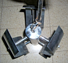 Suspension Lustre  VINTAGE en métal chromé design 70  H.54,5 cm