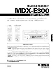 Manuel De Service Pour Yamaha MDX-E300