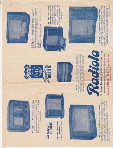 Prospectus postes radio - postes,