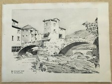 Aquarelle originale Le vieux