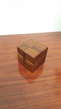 Vintage PUZZLE 3D BOIS Cube Wooden Casse Tete Ancien Jeu Rubik