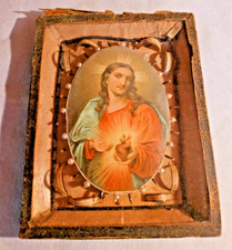 RELIQUAIRE CADRE COEUR DE JESUS STES RELIQUES  ST SAUVEUR ST PACIFIQUE COLETTE..