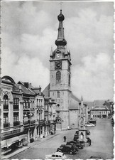 CPSM. BELGIQUE (HAINAUT). CHIMAY. GRAND'PLACE ET MONUMENT DES PRINCES.