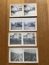 4 Photos c1910/25 Stereo Vintage Albumine Tour de France Vélo Cycle Cyclisme