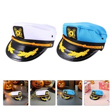  2 Chapeaux de Capitaine - Casquette Amiral Unisexe pour Adulte, Style Marin,