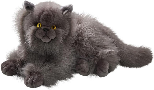 Peluche chat persan gris 30cm - gris,