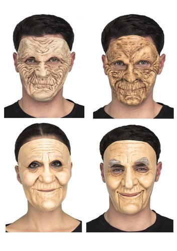 Vieil homme femme masque latex - femme,