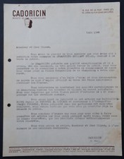 Facture PARIS 1948  CADORICIN Beauté de la CHEVELURE SHAMPOING  billhead 154