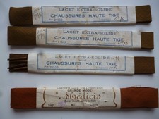 4 PAIRES D'ANCIENS LACETS