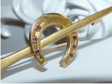 Ancienne broche plaqué or FIX