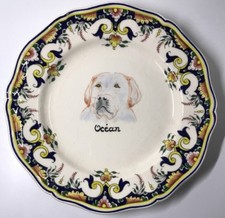 N4 Assiette Ancienne Atelier Regnier Delarue Desvres Fait Main D 25,5 Cm