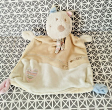 Doudou plat chien beige coeur écharpe my Doggy Sauthon