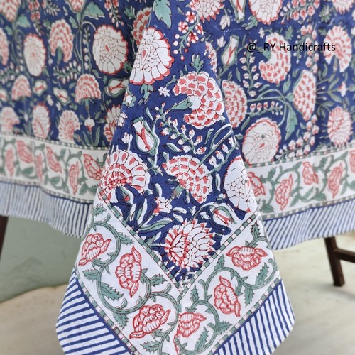 Nappe bleue imprimée - , bloc