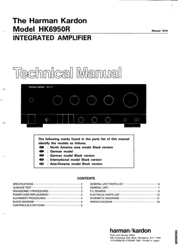 Service manuel instructions - service, d'instructions