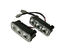 8.9cm Set 3 LED Super Blanc