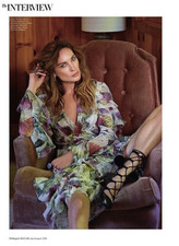 Robe GUCCI midi chardons imprimé oiseaux soie crêpe mousseline volants taille...