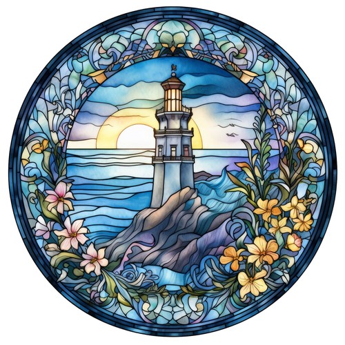 Autocollants phare vitraux - 9,