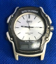 Montre Watch CASIO Quartz Water Resist Dual Time 2318 AW-24 For Parts 711A5-H75