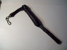 militaria dragonne cuir noire gendarmerie année 1960