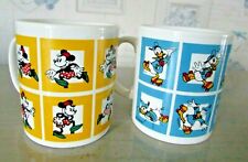 Ensemble de 2 mugs Disney Kilncraft STL England Minnie Donald État neuf
