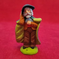 Santon Didier terre cuite pèlerin ?  Le berger dans le vent