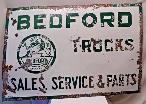 Vintage bedford trucks émail - vintage,