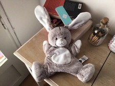 Doudou Lapin plat marionnette