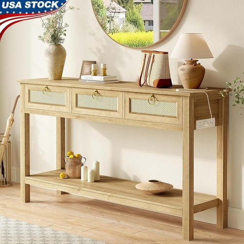 Side charging console table - charging,