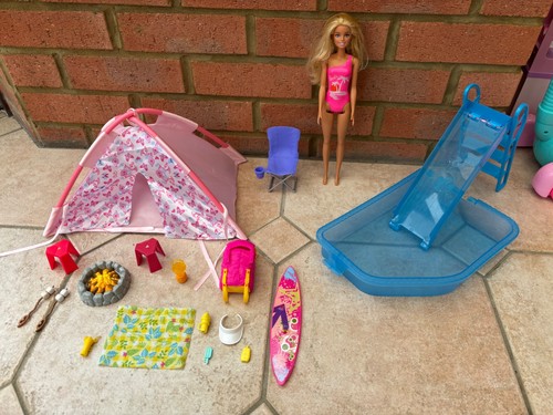 Barbie holiday pool camping - pool, &
