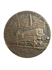 Médaille:  SNCF -  Electrification Nord Est - Paul  Belmondo  - 1955 - SUPERBE.