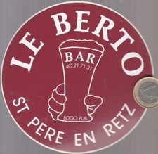 AUTOCOLLANT. Bar. LE BERTO à