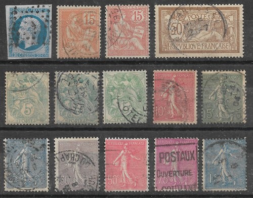 Lot timbres 1862 napoleon - 14,
