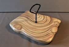 VALLAURIS. PLATEAU à FROMAGE, céramique décor faux bois. Très bon état.