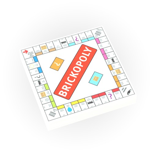 Brickopoly game board custom - game,