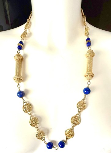 Collier sautoir lapis - lapis, lazuli