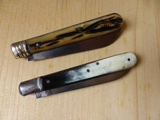 Anciens couteaux pliants  régionaux os corne 32 DUMAS ainé et autre France