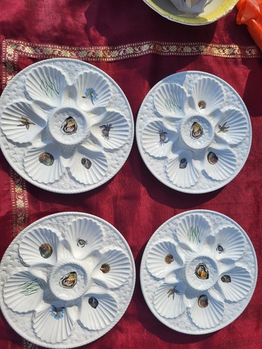 Assiettes huitres de - a,