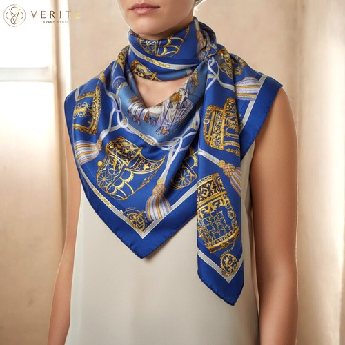 Rare vintage foulard soie - vintage, en