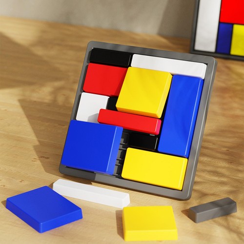 Jeu puzzle blocs et - jeu, de