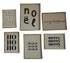 Poupées Maison Noël Image Ensemble Moderne Mural Art Neutre 6 Pièce Imprime Card