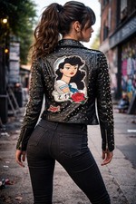 Perfecto Zara cuir véritable