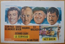 LE CERVEAU Belmondo Bourvil G. Oury 1969 Affiche Belge Originale 54x36