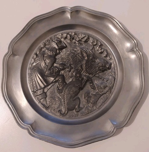 Assiette décorative étain - assiette,