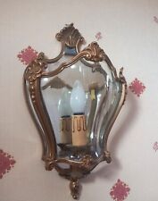 Applique murale - Lanterne style Louis XVI - verre bombé - décoration - vintage