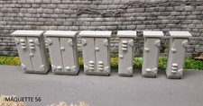 1/43 lot de 6 armoires électriques grises décor train maquette 56 diorama usine