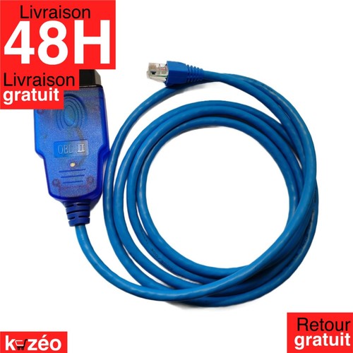 Câble obd2 ethernet rj45 - obd2,