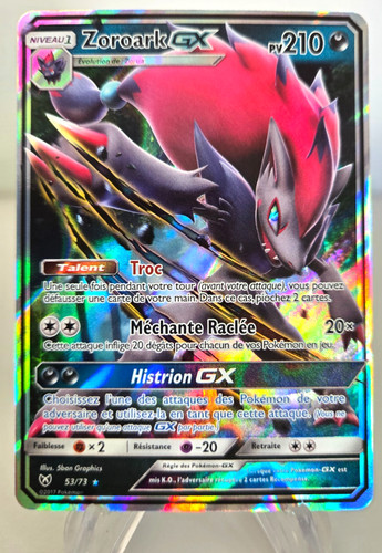 Carte pokémon zoroark - carte, gx