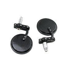 7/8 "22mm Convex Guidon Guidon Bar Fin Mirror Pour Café Racer Bobber Old School