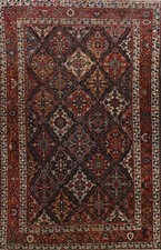 Pre-1900 Ancien Zone Tapis 3.4x5.2m Main Légumes Teinture Oriental Laine Tapis