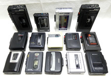 HS POUR PIECES / LOT 14 WALKMAN SONY TCS 300 SANYO BALLADEUR K7 CASSETTE VINTAGE